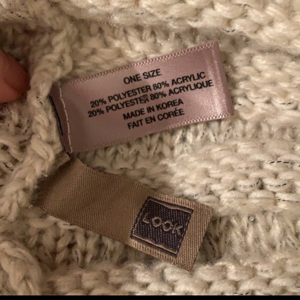 Knit infinity scarf oatmeal color - Picture 3 of 3